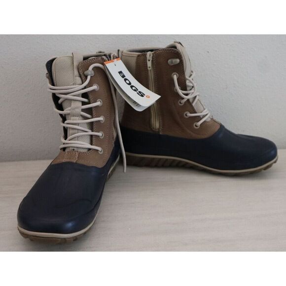 Bogs 72848-261 Women's Sz 11 Taupe Multi Classic Casual Tall Leather Boots - Picture 1 of 11